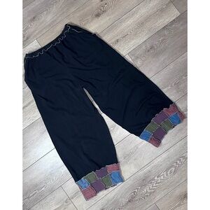 Cachaca Cotton Wide Leg Patchwork Pants